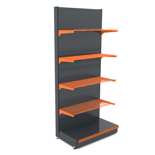 Display Rack with Wire Mesh Shelves...Raft Metalic cu Polite Grilaj de Sirma Display Rack with Wire Mesh Shelves
