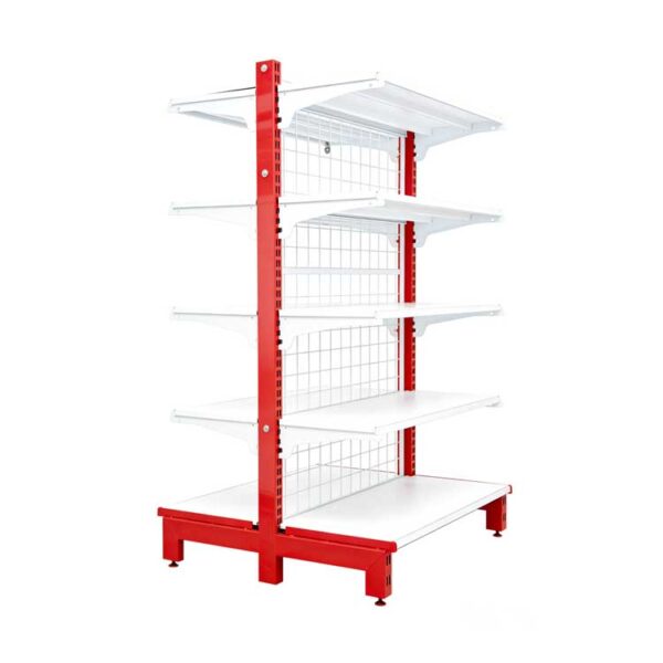 Double-Sided-Gondola-Shelving01 Double-Sided Wire Back Gondola Shelving Double-Sided Gondola Shelving