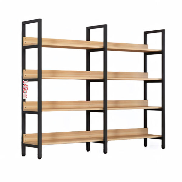Hcad67656ccc649d08109dbd5fc3f964eS Metal Wood Display Stand Shelf