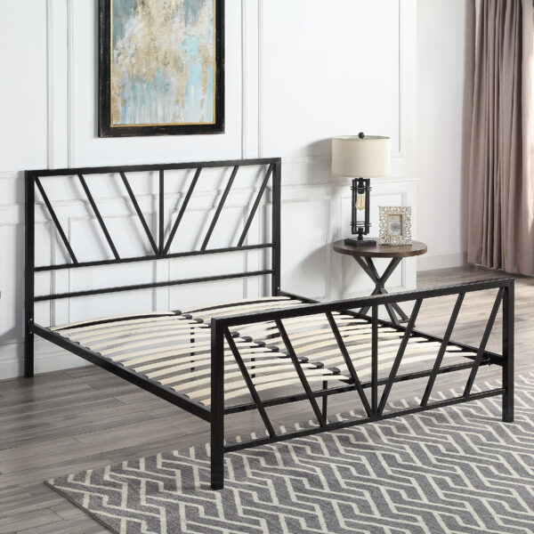 Hd307f88769e24f93a34a76bc1df8c18eA Black Metal Bed Frame