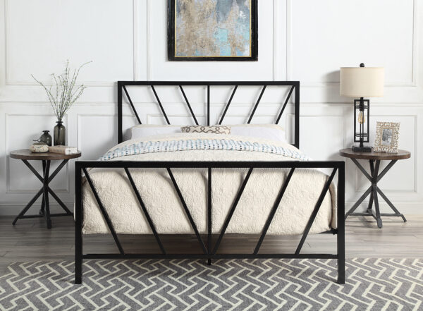 He51b16a3d8164b11bf3ff81fa54c44b7N Black Metal Bed Frame