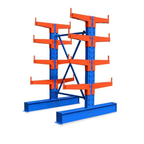 Industrial Steel Cantilever Rack with Corrosion Protection Adjustable & Customizable Layers for Warehouse Storage Industrial Steel Cantilever Rack